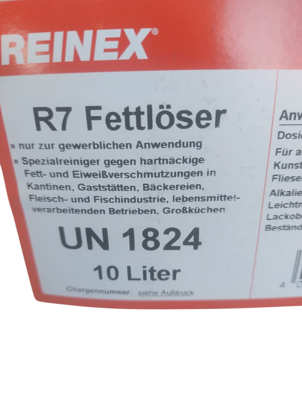 Fettlöser R7 für Gastronomie Großküchen10 Liter Spezialreiniger