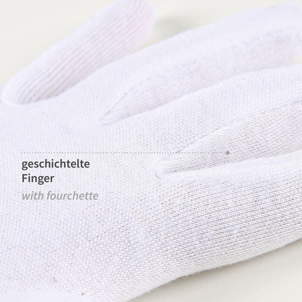 Baumwollhandschuhe Blanc  12 Paar