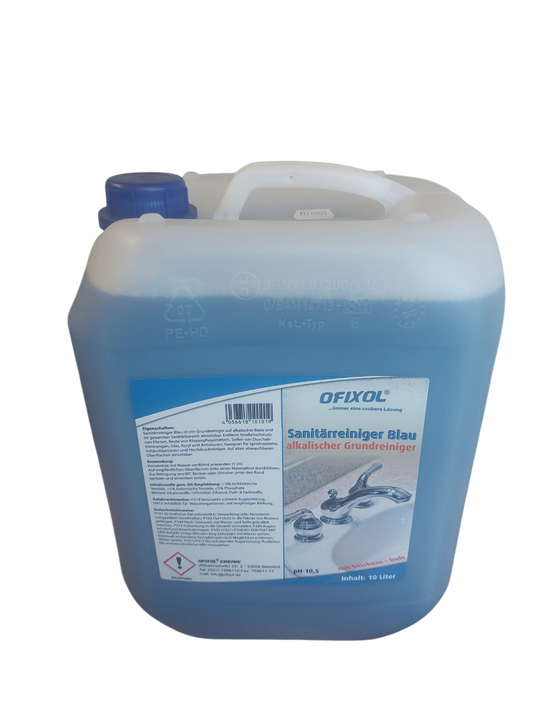 Sanitärreiniger  OFIXOL Blau alkalisch  10L Kanister Kraftreiniger Bad & Sanitärbereich