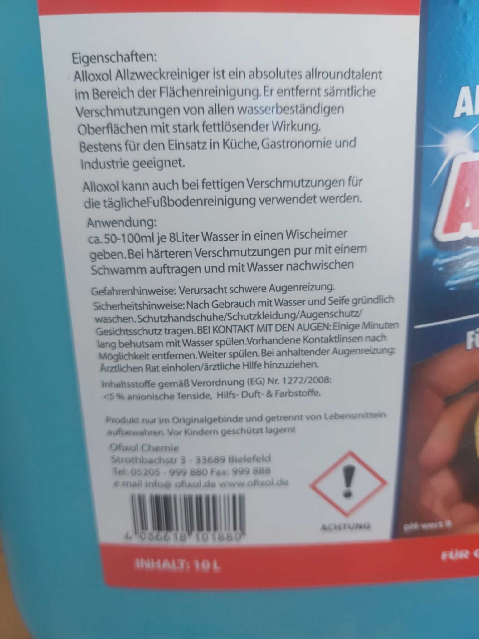 Allzweckreiniger Alloxol 