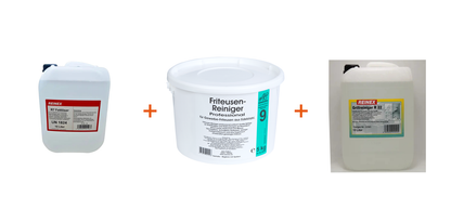 Gastro-Küchen-Set: Fettlöser R7 + Grillreiniger R22 + Fritteusenreiniger 5 kg