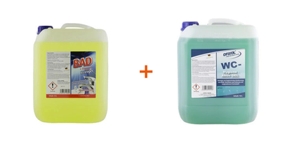 Sanitär-Komplettset: WC-Gel 10 L + Bad- & Fliesenreiniger 10 L
